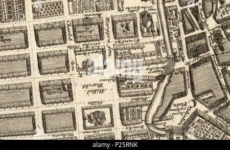 . Deutsch : 1757 Umgebung der Mittelmarkt (ab 1786 : Neuer Markt ; ab 1799 : Gensdarmenmarkt), 1757 Die Königlichen Residenz Berlin - Schleuen, Johann David - 1:8666 . 1757. Ce fichier n'est pas informations sur l'auteur. 1757 Umgebung der Casernenstraße Gensdarmenmarkt.11757.3068 Banque D'Images