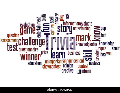 Anecdotes, mot concept cloud sur fond blanc. Banque D'Images