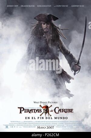 Titre original : PIRATES OF THE CARIBBEAN : AT WORLDS END. Titre en anglais : PIRATES OF THE CARIBBEAN : AT WORLDS END. Film Réalisateur : Gore Verbinski. Année : 2007. Credit : WALT DISNEY PICTURES / Album Banque D'Images