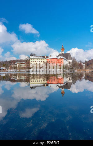 Hoeglwoerth abbaye de St Pierre et Paul, Aaugustinian monastère près de la colère, de Rupertiwinkel, Haute-Bavière, Allemagne Banque D'Images
