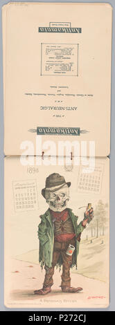 . Anglais : calendrier, le calendrier, 1898 Antikamnia . Anglais : 1898 Calendrier lié par string 3-1 : Janvier/Février 3-2 : 3-3 : Mars/Avril Mai/Juin Juillet/Août 3-4 : 3-5 : 3-6 : Septembre/Octobre Novembre/Décembre . 1898 47 Calendrier, le calendrier 1898 Antikamnia, (CH) 18734665 Banque D'Images