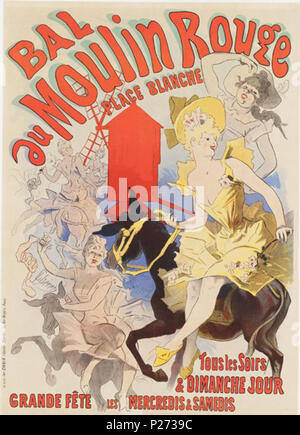 . English : Bal au Moulin Rouge, par Jules Chéret English : Bal du Moulin Rouge par Jules Chéret, 1889, lithographie, Milwaukee Art Museum (cadeau promis) . 1889. Jules Chéret (1836-1932) Noms alternatifs Jules Cheret ; Jean Jules Chéret ; Jean Jules Cheret Description peintre français, affichiste et lithographe Date de naissance/décès 1 Juin 1836 23 septembre 1932 Lieu de naissance/décès Nice Paris contrôle d'autorité : Q610202 : VIAF 61682584 ISNI : 0000 0000 8141 0618 ULAN : 500030480 RCAC : nr93002181 GND : 119091593 59 WorldCat Cheret Bal au moulin rouge Banque D'Images