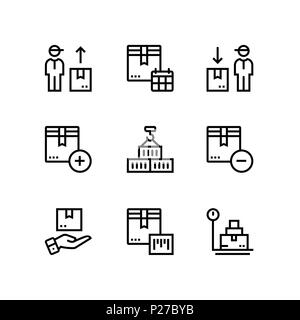 Livraison, expédition de fret, des icônes pour la conception web et mobile pack 4 Illustration de Vecteur