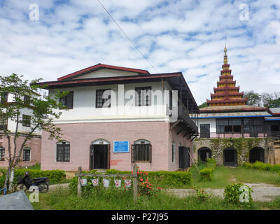 Nyaung Shwe, musée culturel, l'ancien palais, au Lac Inle, l'État de Shan, Myanmar (Birmanie) Banque D'Images