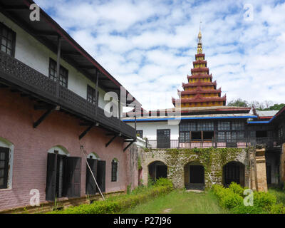 Nyaung Shwe, musée culturel, l'ancien palais, au Lac Inle, l'État de Shan, Myanmar (Birmanie) Banque D'Images