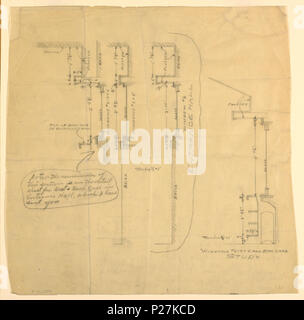 . Anglais : Dessin, Windows et bibliothèque, hall d'entrée et d'étude, Henry J. Allen Residence, Wichita, Kansas, 1917 . Anglais : dessin mesuré de windows et une bibliothèque, qui portent des inscrits. . 1917 112 Dimensions, Windows et bibliothèque, hall d'entrée et d'étude, Henry J. Allen Residence, Wichita, Kansas, 1917 (CH) 18800329-2 Banque D'Images