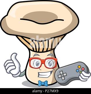 Lait Gamer mushroom mascot cartoon Illustration de Vecteur