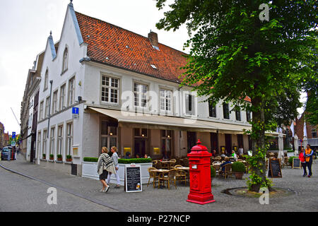 La populaire Marieke Van Brugghe restaurant à proximité du centre de Bruges ou Brugge, Belgique Banque D'Images