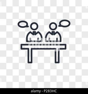 Discussion de groupe icône vecteur isolé sur fond transparent, discussion de groupe concept logo Illustration de Vecteur