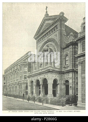 (King1893NYC) pg291 ST. FRANCIS XAVIER CHURCH ET LE COLLÈGE. Les catholiques romains. 36 WEST 16TH STREET. Banque D'Images