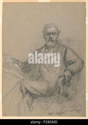 . Anglais : Dessin, Carl Schurz assis Readin, 1899 . 1899 99 Dessin, Carl Schurz assis Readin, 1899 (CH) 18346517 Banque D'Images