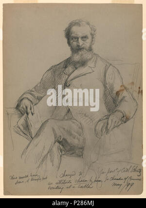 . Anglais : Dessin, Carl Schurz assis, 1899 . 1899 99 Dessin, Carl Schurz assis, 1899 (CH) 18346519 Banque D'Images