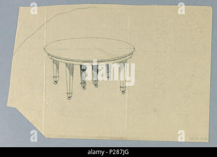 101 Dessin, conception d'un voisins à six pattes Travail sur Table ronde sur roulettes réglable, 1900-05 (CH) 18680801 Banque D'Images