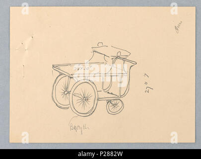 102 l'élaboration, la conception de matériel roulant Table de service avec trois tiroirs, 1900-05 (CH) 18680653 Banque D'Images