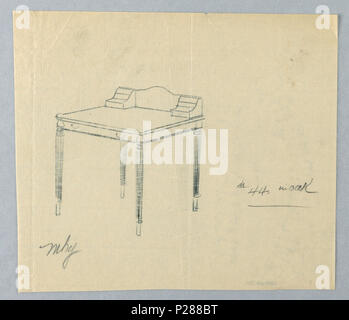 103 l'élaboration, la conception de la Table à écrire en chêne, 1900 -44-05 (CH) 18681333 Banque D'Images