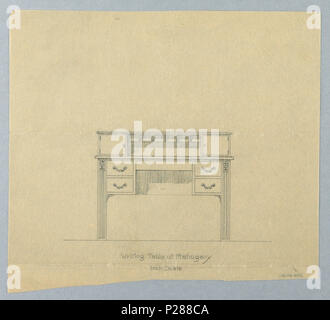 103 l'élaboration, la conception de la table pour écrire avec des jambes massives, 1900-05 (CH) 18681307 Banque D'Images