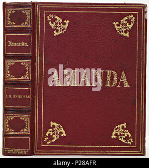 . Band van Rood segrijn . Nederlands : Inhoud : J. Renier Snieders. Amanda. Antwerpen, 1856. 3 vol in 1 band. . 1856 ? 29 van Rood-segrijn Bande KONB12-87B37 Banque D'Images