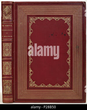 . Band van Rood segrijn . Nederlands : Inhoud : François de la noue. La correspondance. Acc. de notes ... par Ph. Kervyn de Volkaersbeke. Gand, 1854. . 1854 ? 29 van Rood-segrijn Bande KONB12-223C39 Banque D'Images