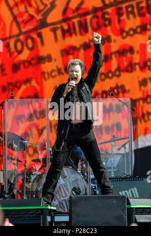 Napa Valley, Californie, le 26 mai 2018, Billy Idol sur la scène du Festival 2018 BottleRock à Napa, Californie Crédit : Ken Howard/Alamy Live News Banque D'Images