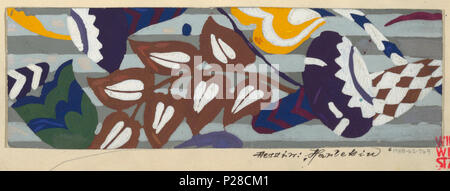 109 Dessin, dessin textile- Harlekin (Harlequin), 1911-13 (CH) 18631335 Banque D'Images