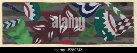 109 Dessin, dessin textile- Harlekin (Harlequin), 1911-13 (CH) 18631333 Banque D'Images