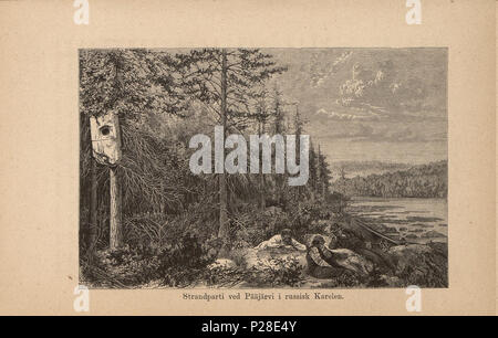 . Norsk bokmål : Illustrasjon hentet fra boken 'En Sommer je Finmarken, la Laponie russe Nordkarelen og' av Friis, J.A. et sortie av Cammermeyer (Christiania, 1871) . avant 1871. 117 Inconnu En Sommer je Finmarken, la Laponie russe Nordkarelen - no-og nb digibok 2013121238005-389 Banque D'Images