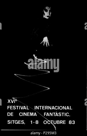 Description : Affiche du Festival International du Film Fantastique de Sitges (Catalogne) en 1983.. Année : 1983. Banque D'Images