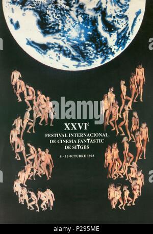 Description : Affiche du Festival International du Film Fantastique de Sitges (Catalogne) en 1993.. Année : 1993. Banque D'Images