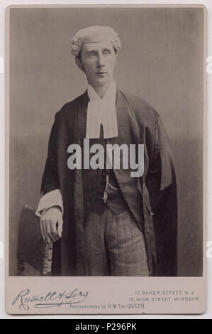 . Carte de visite de Henry Fielding Dickens (1849-1933) . vers 1890. James Russell & Sons 146 Henry Fielding Dickens dans les années 1890 Banque D'Images