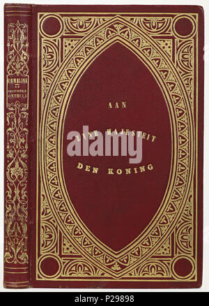 . Band van Rood segrijn . Nederlands : Inhoud : Siemelink. De eeuwigheid, onthuld de leven na den dood. Amsterdam, 1858. . 1858 ; van segrijn bande 29 rood-KONB12-531G36 Banque D'Images