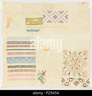 . Sampler . 11 mai 1852 190 Maria de la Luz Garcia - Sampler - Google Art Project Banque D'Images