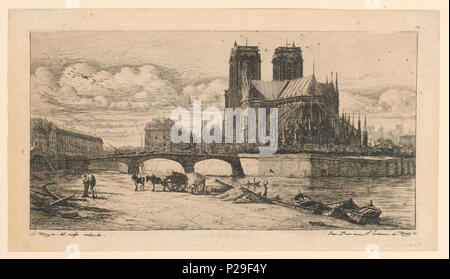 . Anglais : Imprimer, l'Abside de Notre-dame . avant 1896 (la date d'acquisition) 267 Imprimer, l'Abside de Notre Dame (CH) 18099029 Banque D'Images