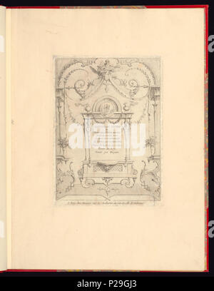 268 caractères, nouveau livre de principes d'Balzac particulièrement pour trouver un nombre infini de formes qui, d'après les dessins de Gillot. Peintre du Roy, gravé par Huquier ; page de titre (CH) 18272705 Banque D'Images