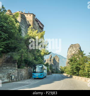 Meteora Kalabaka,, en Grèce, où l'Est de monastères orthodoxes sur piliers naturels. Banque D'Images