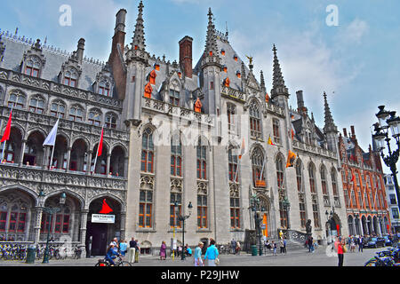 Le Provinciaal Hof (ou Palais provincial) dans Bruges était autrefois le lieu de rencontre pour le gouvernement provincial de Flandre occidentale, Belgique Banque D'Images