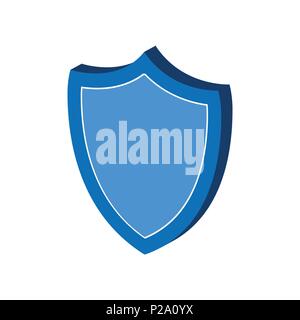 Bouclier, symbole de protection. L'icône ou le logo de l'isométrique à plat. Style 3D les pictogrammes pour la conception Web, interface utilisateur, application pour mobile, l'Infographie. Vector Illustration sur blanc b Illustration de Vecteur