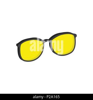 Lunettes verres jaunes, symbole. L'icône ou le logo de l'isométrique à plat. Style 3D les pictogrammes pour la conception Web, interface utilisateur, application pour mobile, l'Infographie. Vector Illustration Illustration de Vecteur