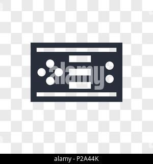 Jeux vidéo icône vecteur isolé sur fond transparent, jeux vidéo concept logo Illustration de Vecteur