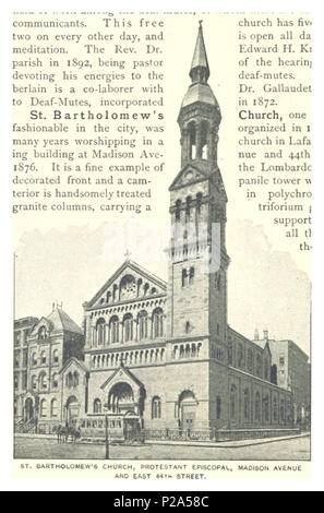 (King1893NYC) pg364 ST. BARTHOLOMEW'S, L'Église épiscopale protestante, Madison Avenue et de la 44ème rue. Banque D'Images