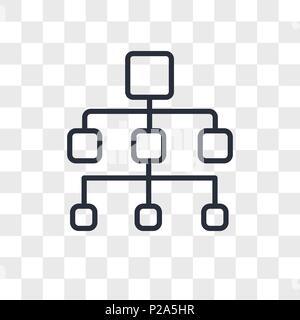 Organigramme de l'icône vecteur isolé sur fond transparent, organigramme, concept logo Illustration de Vecteur