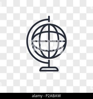 Globe terrestre icône vecteur isolé sur fond transparent, Earth globe concept logo Illustration de Vecteur