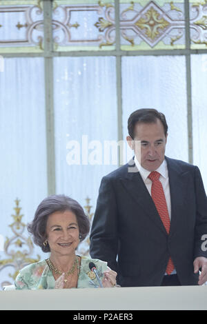 Madrid, Madrid, Espagne. 14 Juin, 2018. La Reine Sofia d'Espagne assiste à la prestation de la Fondation Mapfre Awards 2017 au Casino de Madrid le 14 juin 2018 à Madrid, Espagne Crédit : Jack Abuin/ZUMA/Alamy Fil Live News Banque D'Images