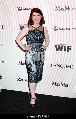 Kate Flannery aux arrivées de Women in Film Crystal  + Lucy Awards 2018 présenté par Max Mara, Lancome et Lexus, le Beverly Hilton, Los Angeles, CA, 13 juin 2018. Photo par : Priscilla Grant/Everett Collection Banque D'Images