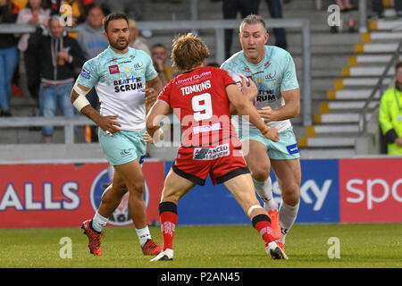 Salford, Royaume-Uni. 14 Jun, 2018. Jeudi 14 juin 2018 , Stade AJ Bell, Salford, Angleterre ; Betfred Super League, Salford Red Devils v Widnes Vikings ; Chris Houston de Widnes Vikings Credit : Nouvelles Images /Alamy Live News Banque D'Images