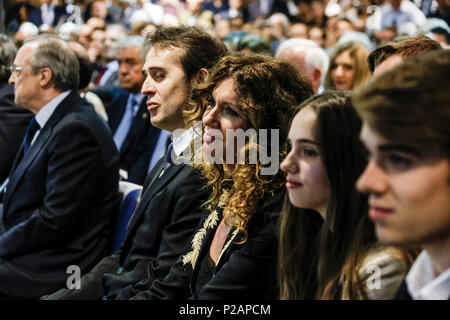 Santiago Bernabeu, Madrid, Espagne. 14 Juin, 2018. Conférence de presse du nouveau manager du Real Madrid, Julen Lopetegui Lopetegui, avec sa famille : Action Crédit Plus Sport/Alamy Live News Banque D'Images