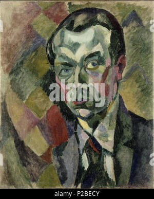 . Anglais : Autoportrait . 278 1909 Robert Delaunay, 1909, Autoportrait, l'auto-portrait, huile sur toile, 73 x 59,4 cm, 28 3-4 x 23.3-8, MNAM, Paris Pompidou Banque D'Images