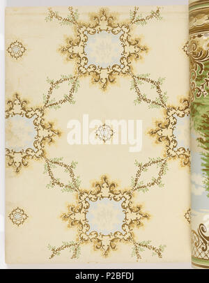 . Anglais : Extrait du livre, Alfred Peats n° 4, 1908 . Anglais : Collection de modèles réunis par Alfred Peats. Chacun des modèles est partie d'un ensemble constitué d'un mur latéral, frise et plafond papier. Chaque modèle est illustré dans plusieurs coloris. . 1908 281 Extrait du livre, Alfred Peats n° 4, 1908 (CH) 18498173-12 Banque D'Images