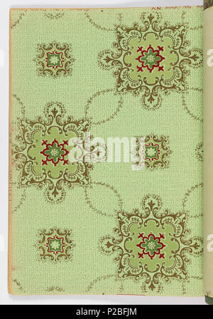 . Anglais : Extrait du livre, Alfred Peats n° 4, 1908 . Anglais : Collection de modèles réunis par Alfred Peats. Chacun des modèles est partie d'un ensemble constitué d'un mur latéral, frise et plafond papier. Chaque modèle est illustré dans plusieurs coloris. . 1908 281 Extrait du livre, Alfred Peats n° 4, 1908 (CH) 18498173-33 Banque D'Images