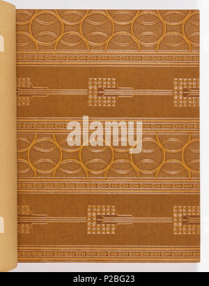 . Anglais : Extrait du livre, Alfred Peats n° 4, 1908 . Anglais : Collection de modèles réunis par Alfred Peats. Chacun des modèles est partie d'un ensemble constitué d'un mur latéral, frise et plafond papier. Chaque modèle est illustré dans plusieurs coloris. . 1908 281 Extrait du livre, Alfred Peats n° 4, 1908 (CH) 18498173-81 Banque D'Images