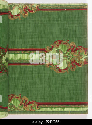 . Anglais : Extrait du livre, Alfred Peats n° 4, 1908 . Anglais : Collection de modèles réunis par Alfred Peats. Chacun des modèles est partie d'un ensemble constitué d'un mur latéral, frise et plafond papier. Chaque modèle est illustré dans plusieurs coloris. . 1908 281 Extrait du livre, Alfred Peats n° 4, 1908 (CH) 18498173-93 Banque D'Images